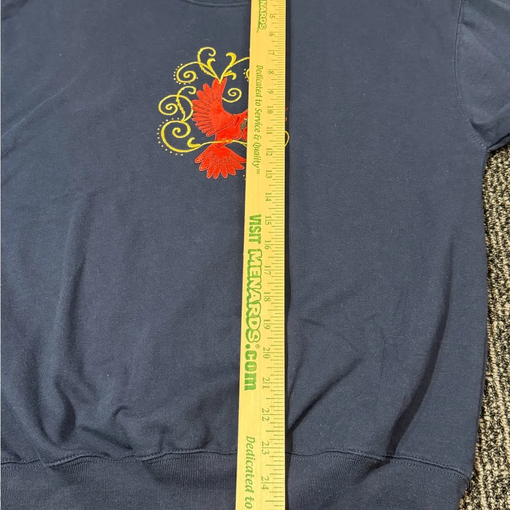 M&C Sportswear Women Medium Navy Blue Red Crewneck Sweatshirt Cardinal - Image 3