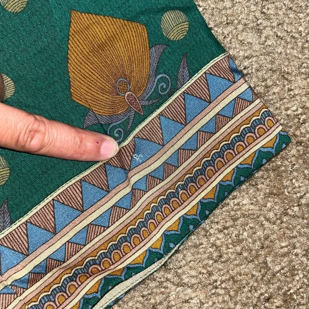 Soft Surroundings Raj Tunic‎ Floral Embroidered Ethnic Boho Maxi Kaftan Dress L - Image 7