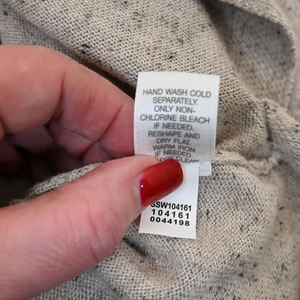 J. Jill Women's S Beige Long Sleeve Cotton Silk Blend Tunic Sweater - Image 10