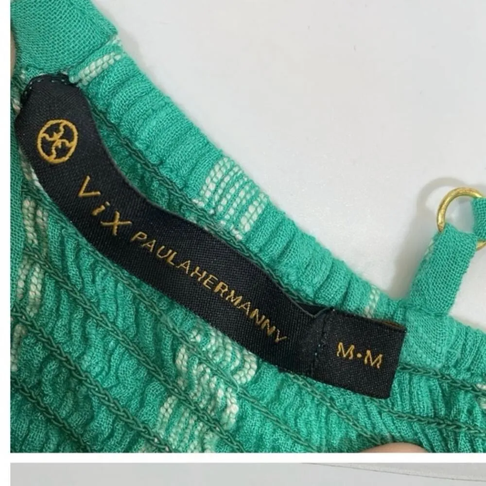 VIX Maxi Dress, Latge, Tulum Yola Tricia, Green, A60 Green Size L - Image 14