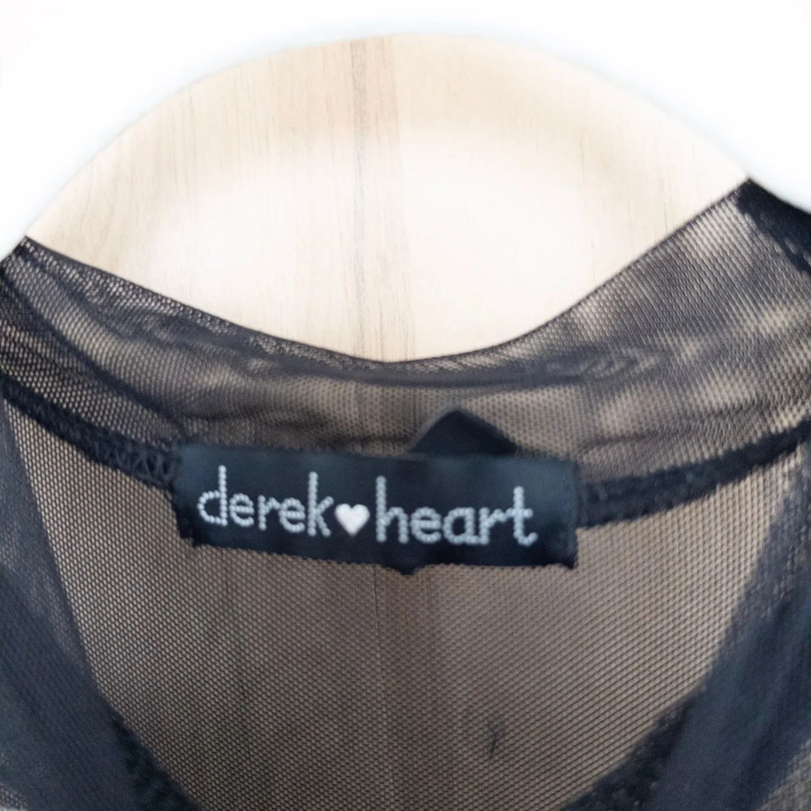 Derek Heart Womens Mesh Sheer Dress Size L Black Midi Y2K Party Going Out - Image 4