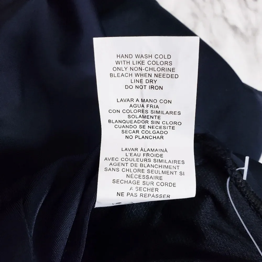 Island Waves Swim Tankini Moorea Adjustable Keyhole Halter Top Black Size 8 - Image 7