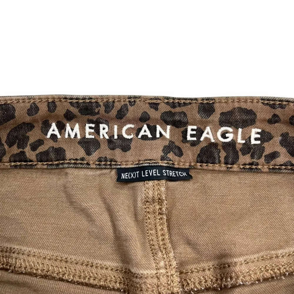 American Eagle Womens Size 6 Leopard Print Super Hi‎ Rise Jegging Skinny Jeans - Image 5