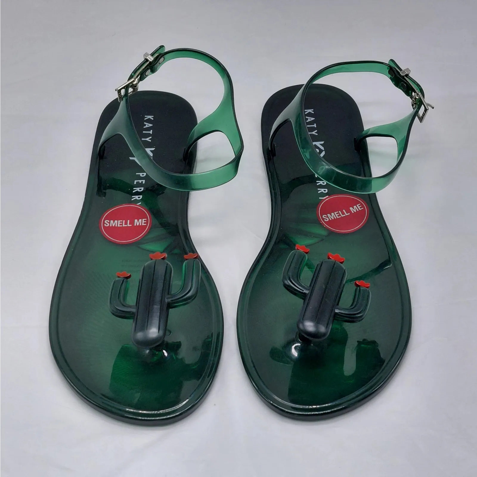 Katy Perry The Geli Thong Sandals Women 8 Green Cactus Slip On Casual Flip Flop - Image 4