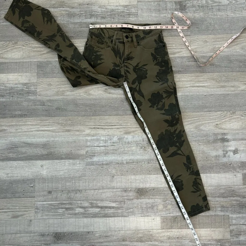 Lucky Brand Ava Mid Rise Skinny Ankle Jeans Green, Floral M25 - Image 3