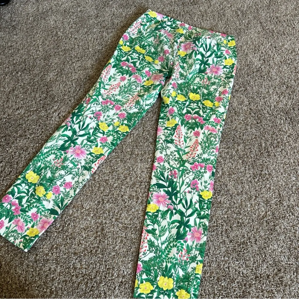 Talbots RVSP Heavy Floral Print w/  Green yellow and Pink Accents Sz 2 - Image 6