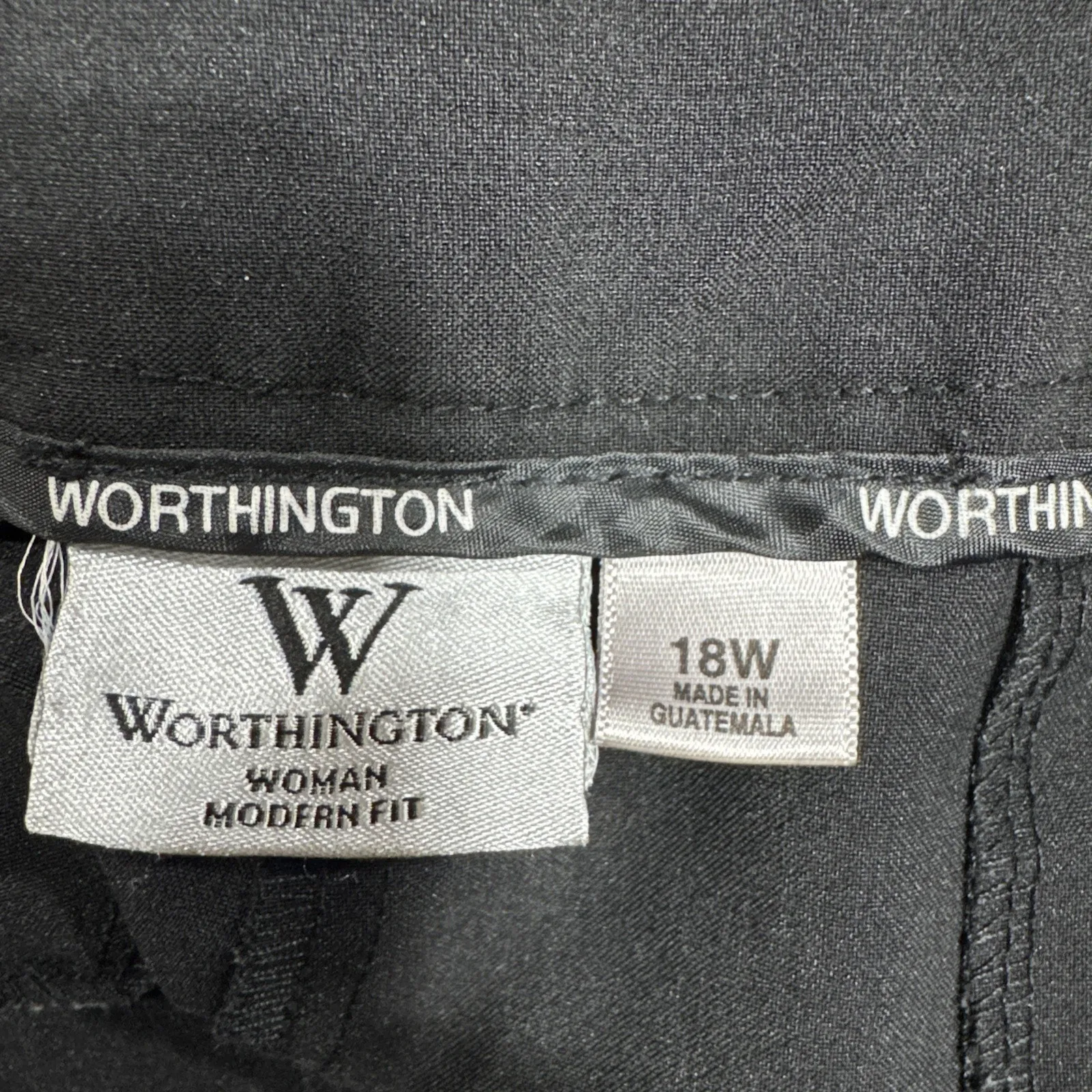 Worthington Women's Size 18W Modern Fit Black Dress Pants Career Office Business - Image 4