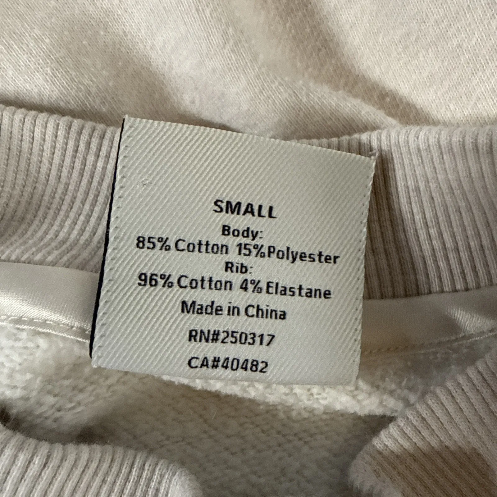 Varley Womens Eton Sweat Side Zip Sweatshirt Size S Cream Peached Sweat - Image 11