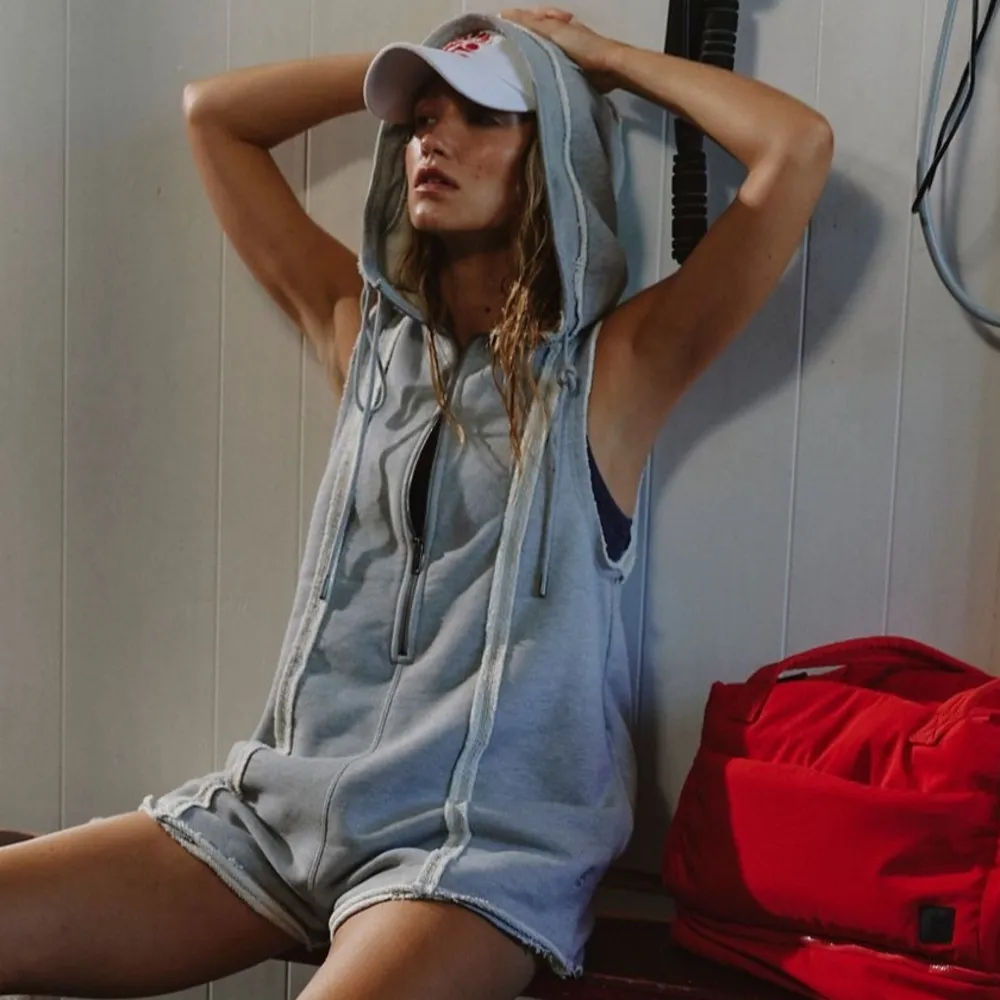 #32 NWT Free People Free Spirit Romper in Heather Grey - Image 2