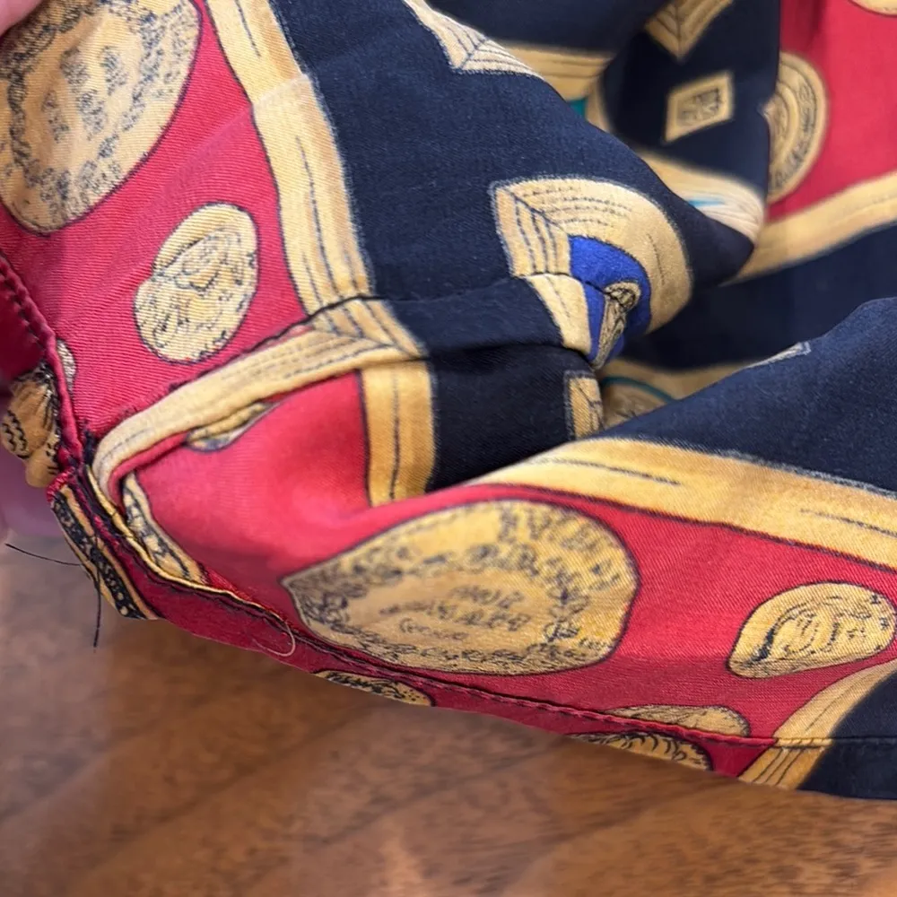 Talbots Vintage  Multicolor Coin Pattern Blouse - Image 7