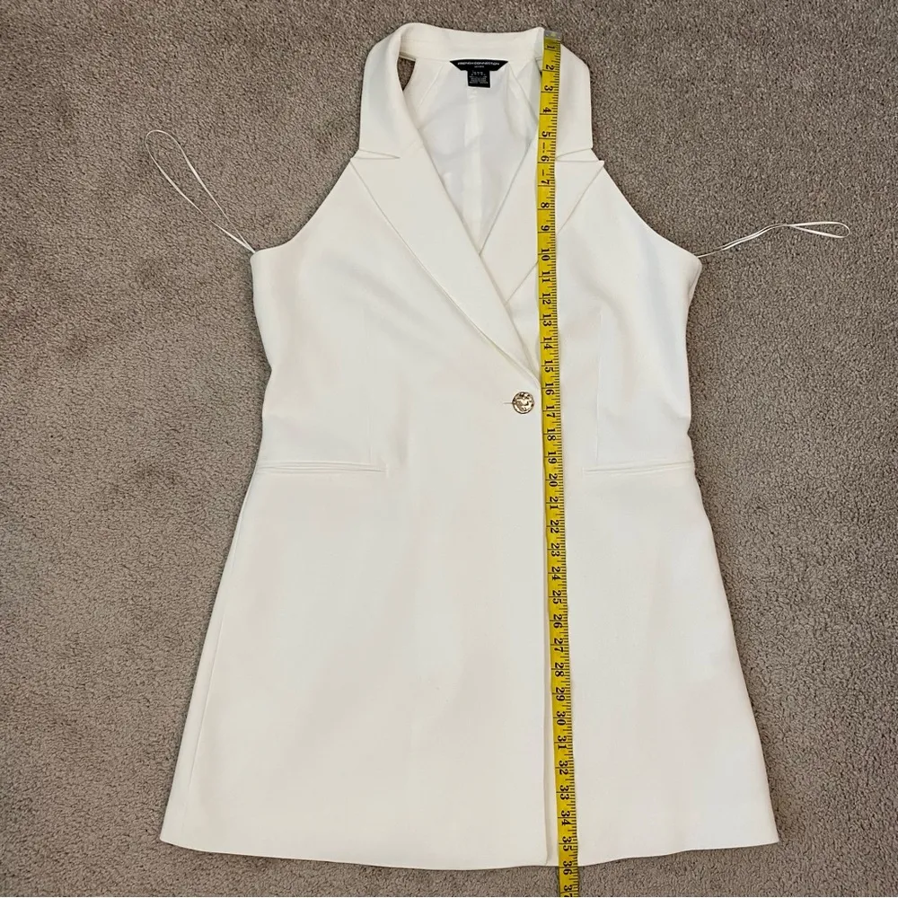 French Connection Whisper Sleeveless Blazer Dress White 10 - Image 12