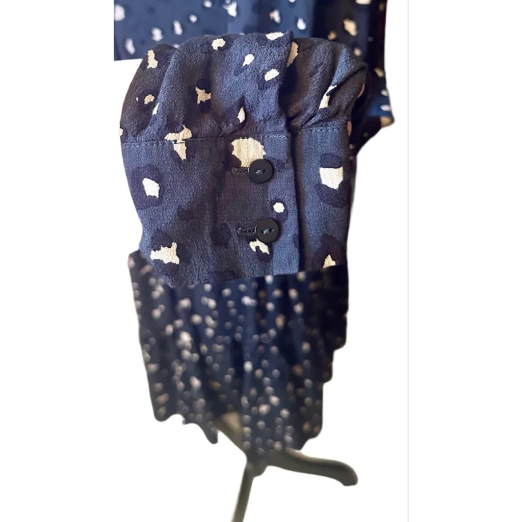 Seraphine Size 6 Teal Cheetah Dress Black - Image 8