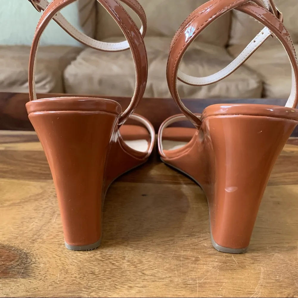 Versona Brown Wedge Heels - Image 5