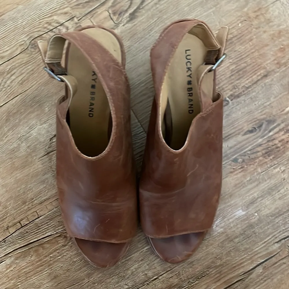 Lucky Brand Leather Mules - Image 5
