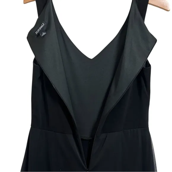 Roz&Ali Black Sleeveless Chiffon‎ Overlap Wide Leg Jumpsuit V Neck sz 6 Wedding - Image 8