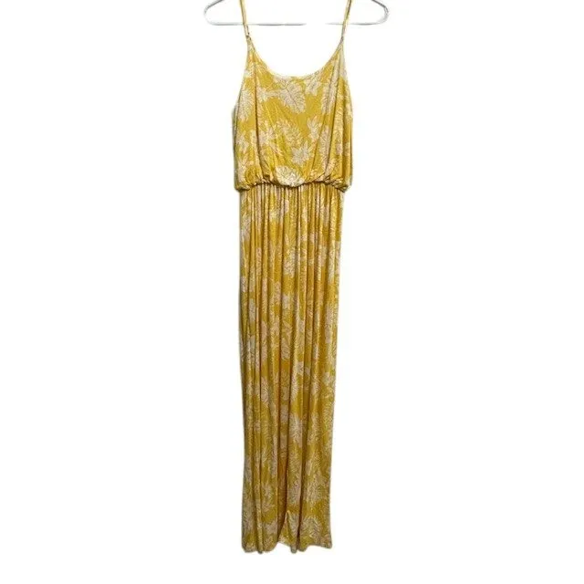 NWT Lush Floral Maxi Dress Yellow‎ Sleeveless Casual Sundress Summer Dress Sz Lg - Image 3