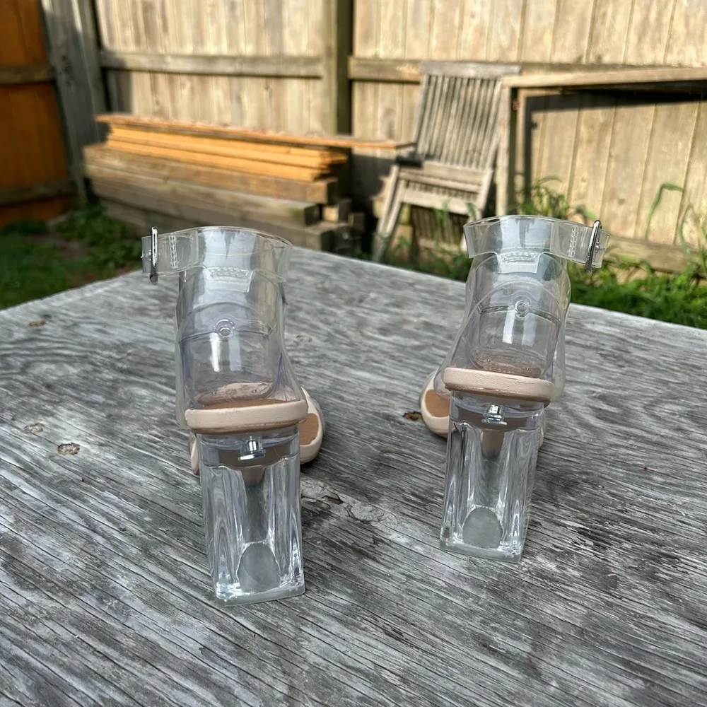 Steve Madden Clearer Clear Sandal block heel size 9‎ - Image 5