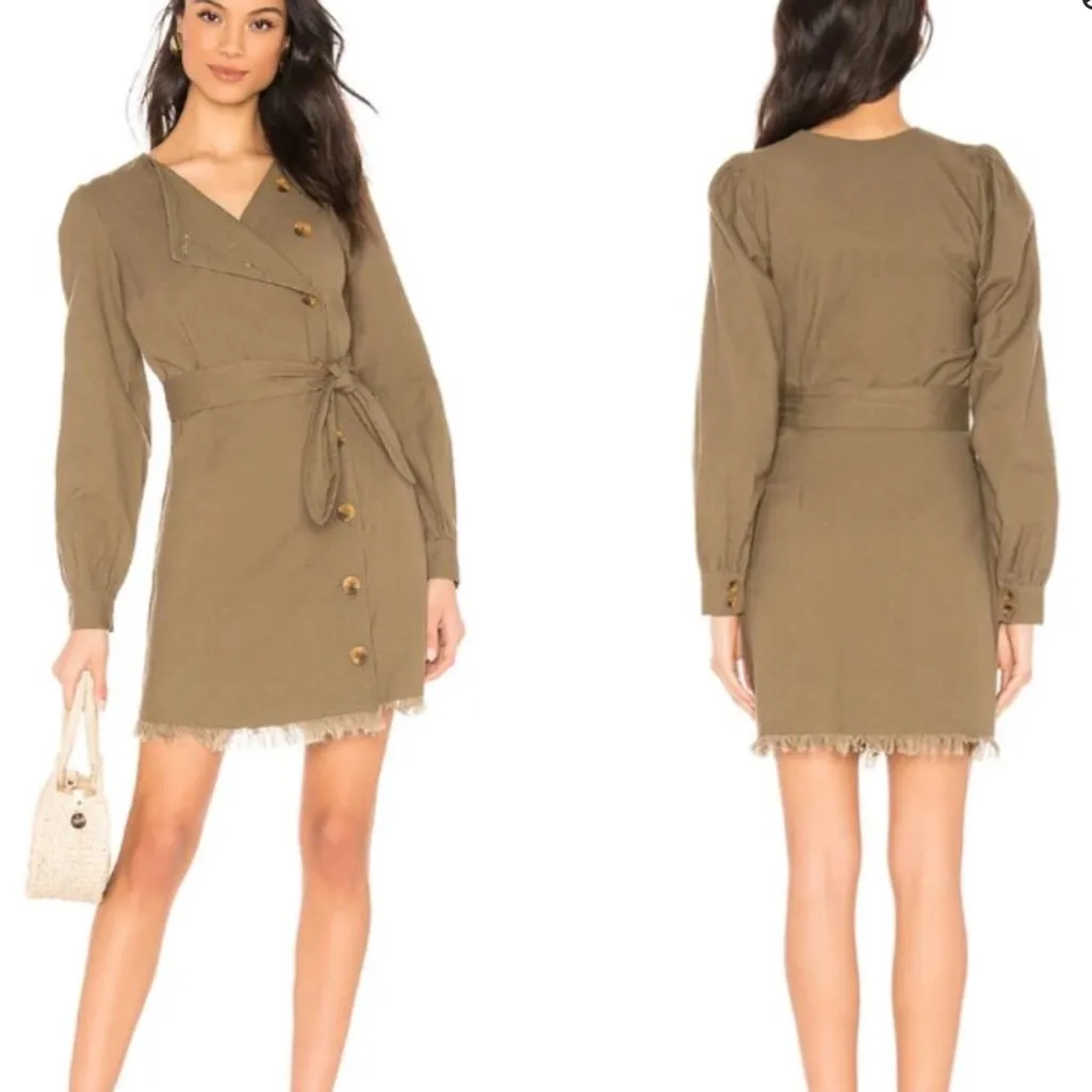 Tularosa NEW Copper Mini Dress Olive Green - Image 2