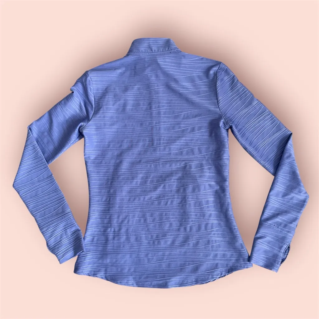 Tommy Bahama Blue Quarter-Zip Textured Ribbed Pullover size S (NWT) - Image 4