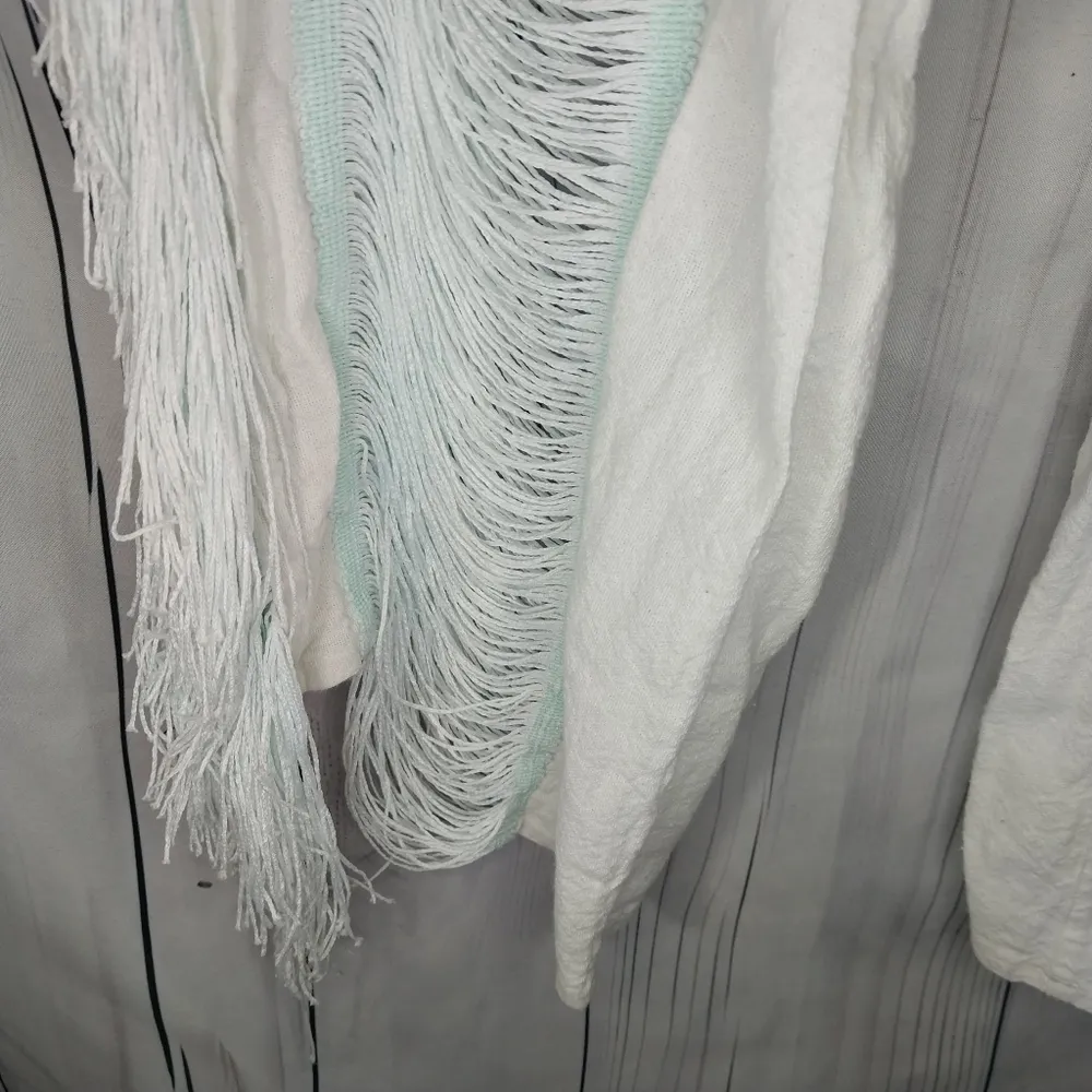 Bless White Fringe Hollowout Streetwear Beach Pants Size undefined - Image 5