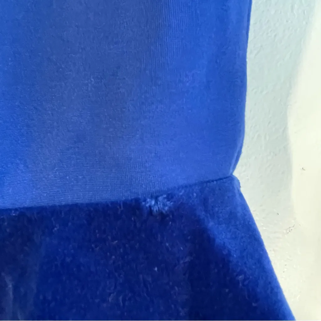 J‎ Crew Royal Blue Sleeveless Peplum Top Velvet Ruffle Women size XS Extra Small - Image 11