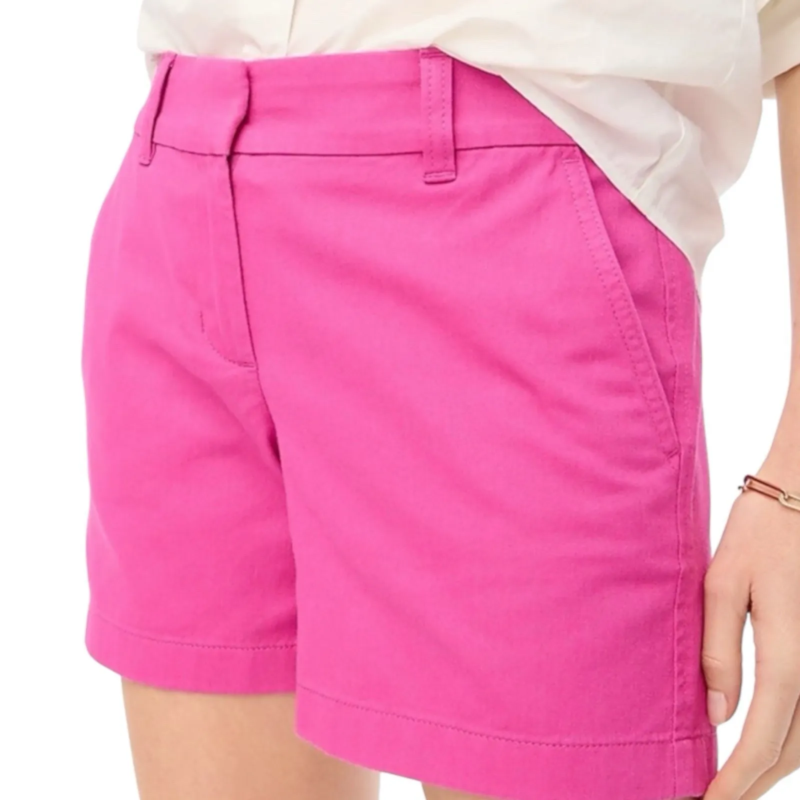 NWT J. Crew Factory 5” Classic Chino Shorts Pink Size 4 - Image 2