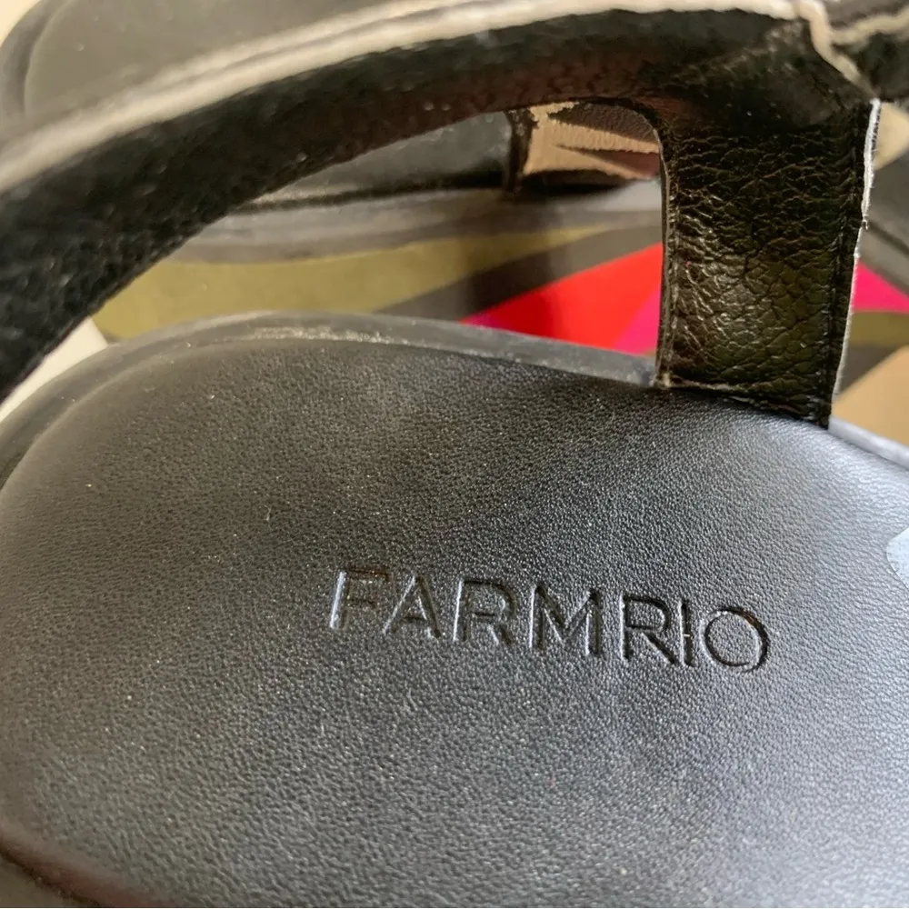 Farm Rio Colorful Graphic Wedge Heel US 6 Black - Image 7