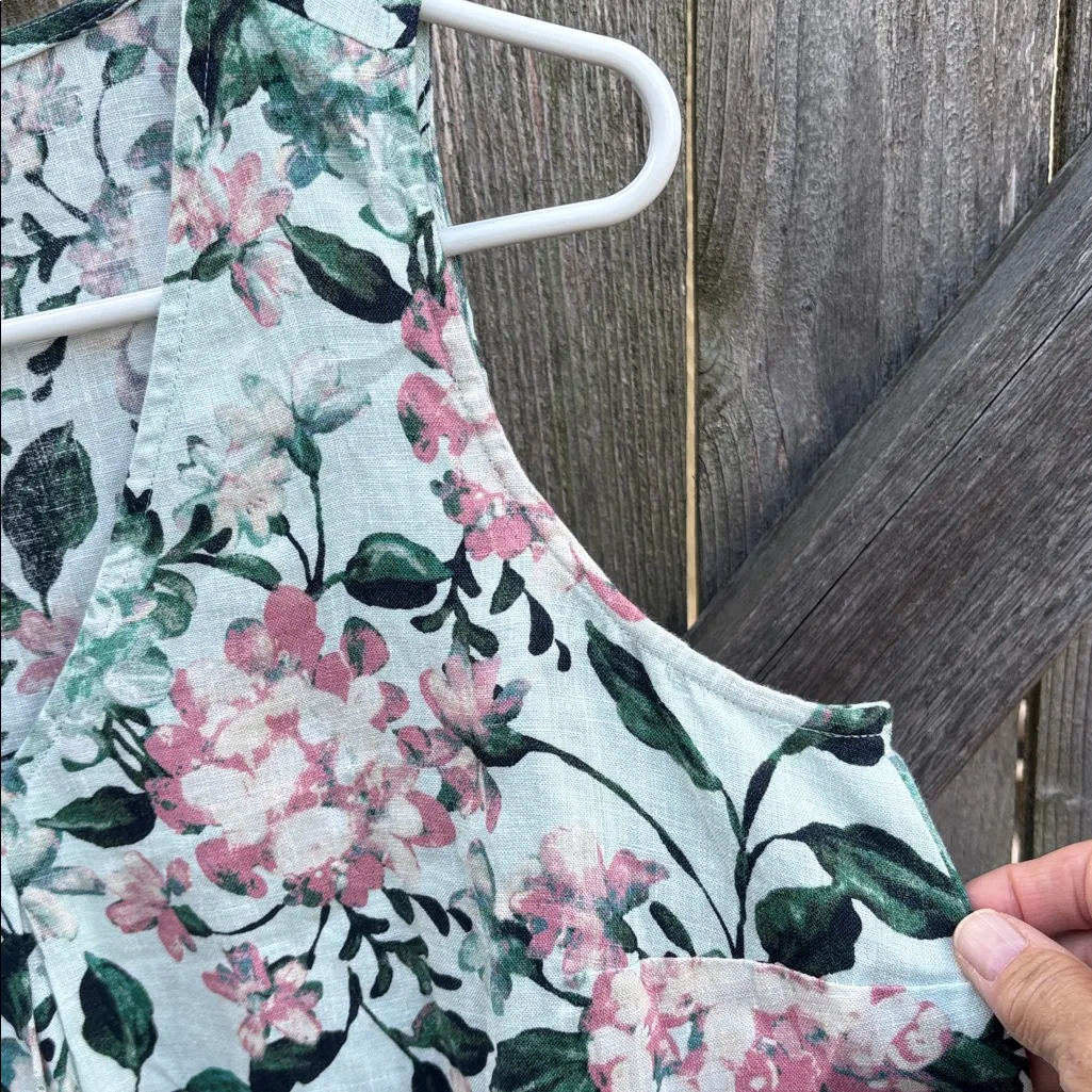 EUC J. Jill Love Linen Hydrangea Sleeveless A Like Dress Petite Small Size undefined - Image 6