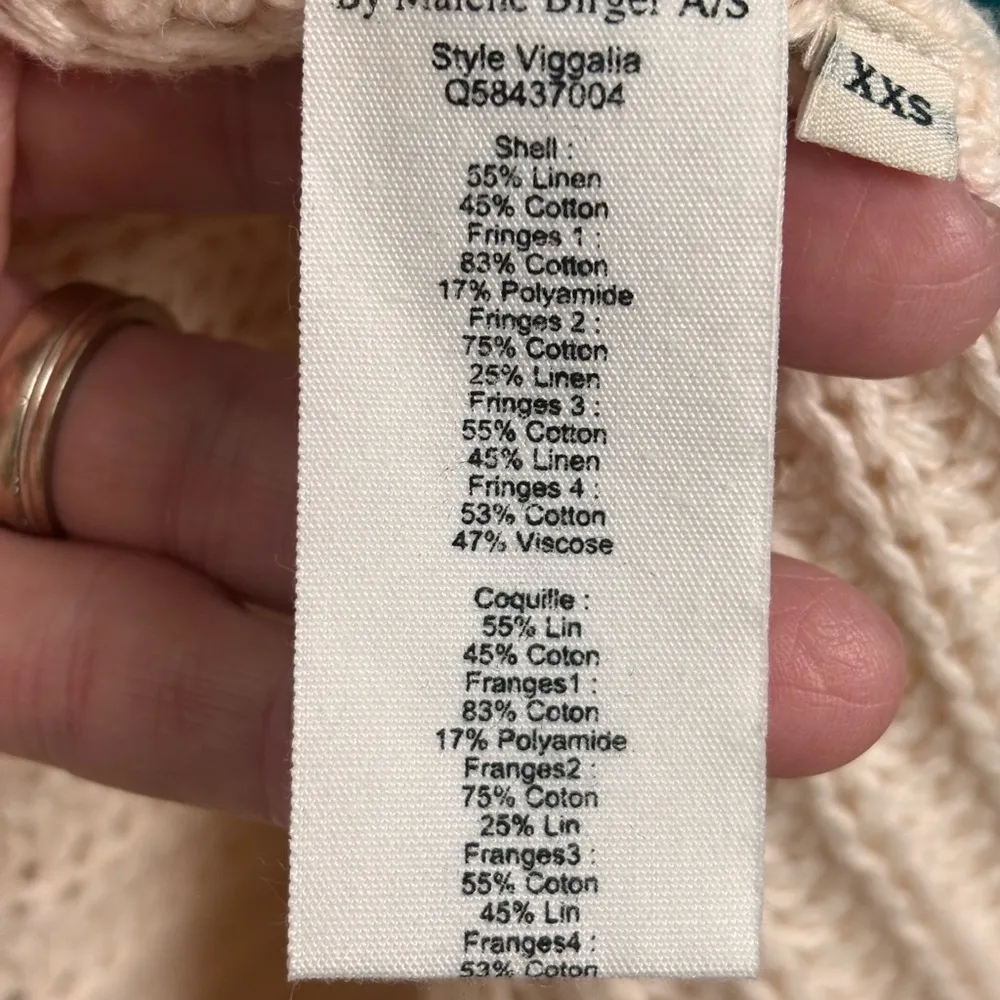 Malene Birger Cream Fringe Cardigan Sweater - Image 10