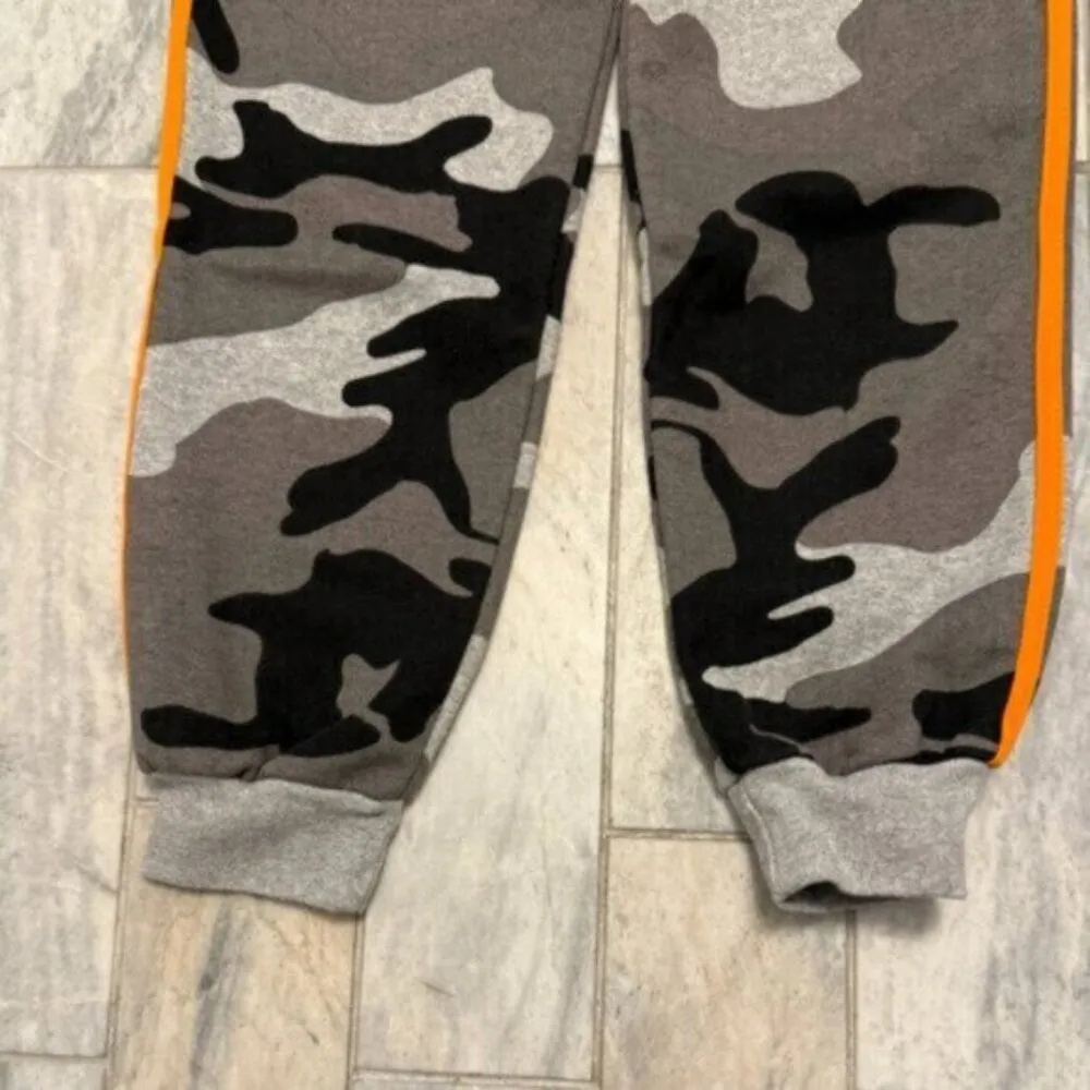 New PRETTYLITTLETHING women's size 6 blk/gray/orange jogger sweatpants MSRP $70 - Image 3