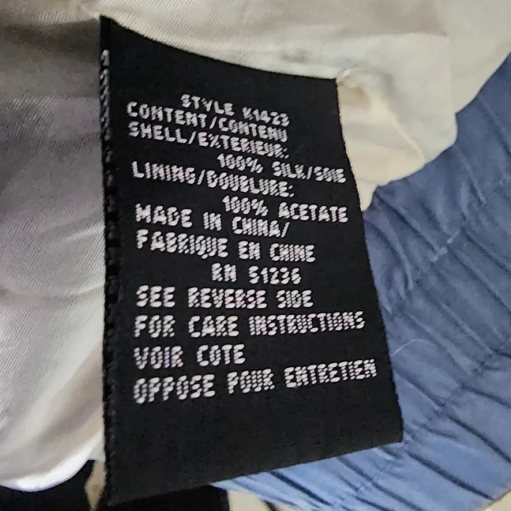 Vintage 2pc Tracksuit Silk Geometric Design Blue Size M - Image 12