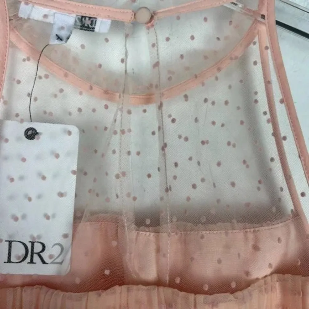 NWT DR2 Daniel Rainn Pleated Polka Dot Tiered Sleeveless Top Size Large L NEW - Image 13