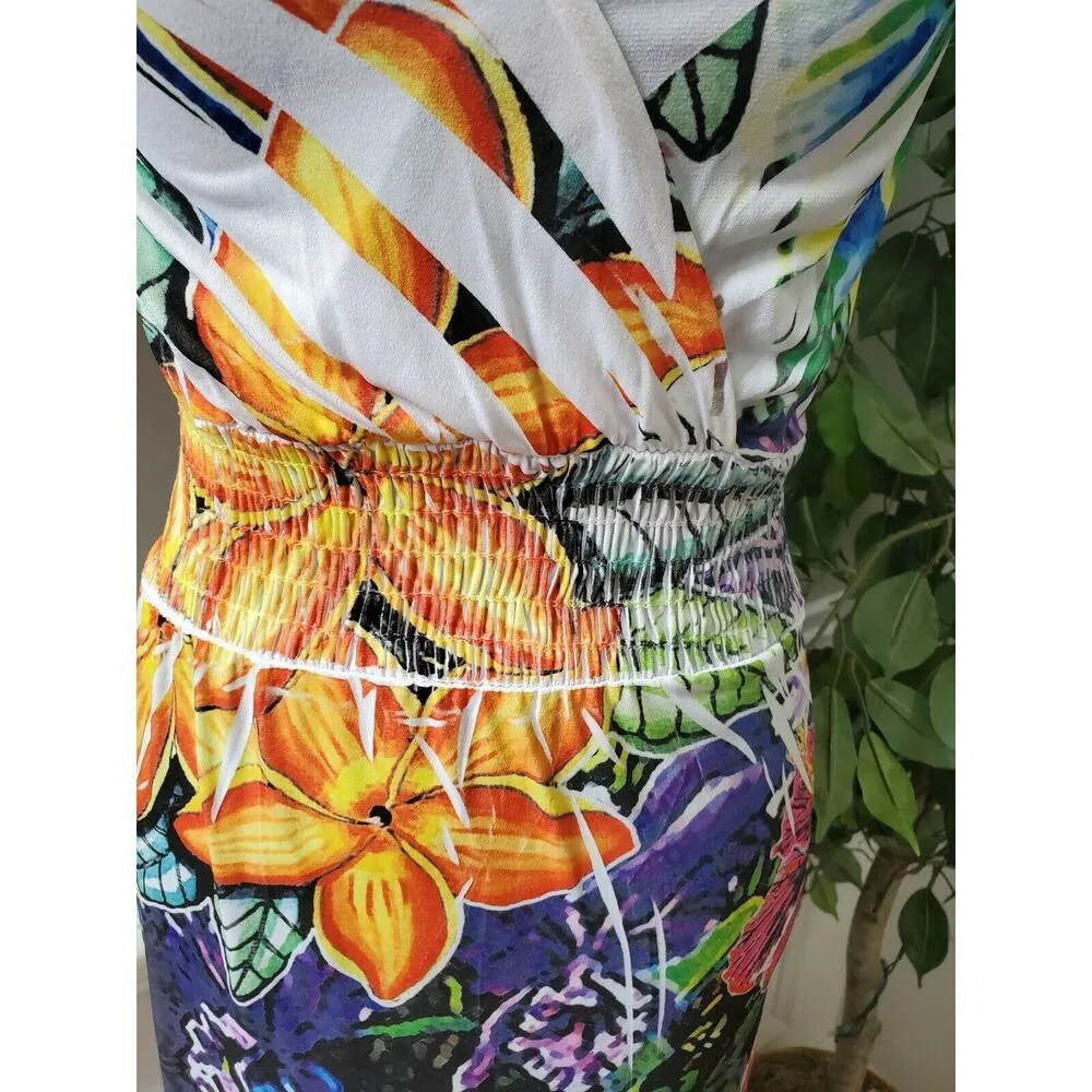 Fresh of LA Women's Floral Multicolor Polyester V - Image 3