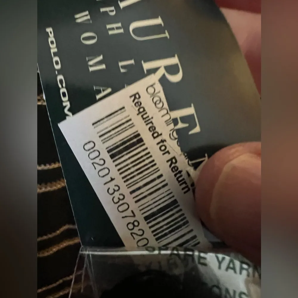 Lauren Ralph Lauren Sweater Silk Striped Cape Grace Bloomingdales NWT Womens 2X - Image 9