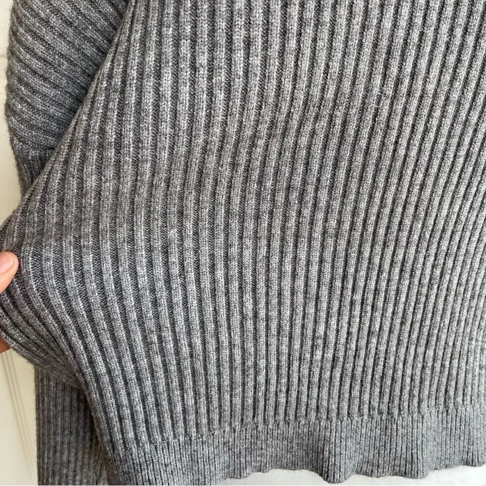 RAYA {Cyrus Knits} Cable Knit Ribbed Mock Neck Sweater - Large - Image 6