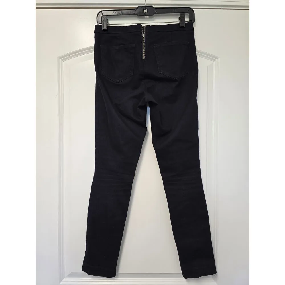 J.Crew Women's Dannie Skinny Flat Front Pants Navy Blue Size 0 Stretchy 4 Pocket - Image 3