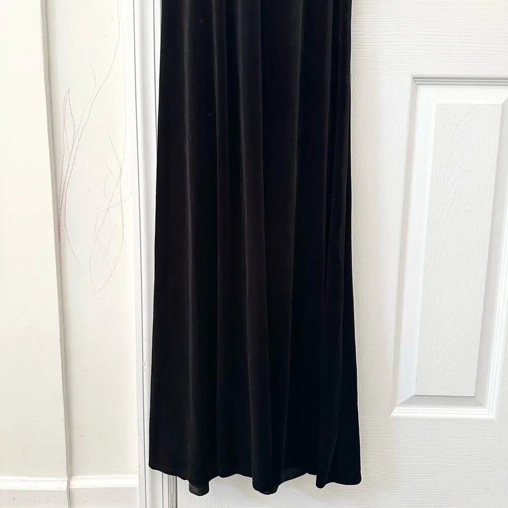 Jenny Yoo Collection NWT Black Velvet Sullivan Dress Maxi Bridesmaid Gown 4 - Image 9