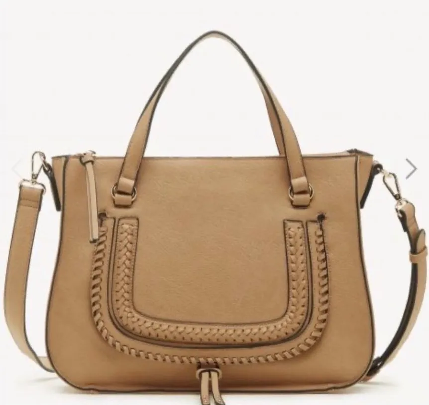 Sole Society Destin Satchel Camel Crossbody Bag Convertible Straps - Image 1
