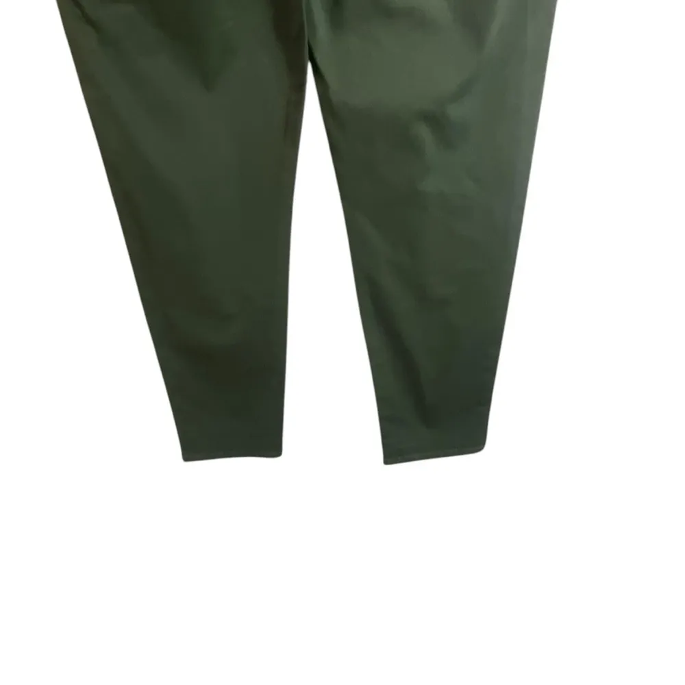 Veronica Breard  Arya Straight High Rise Cotton Tapered Pants In Army Green - Image 11