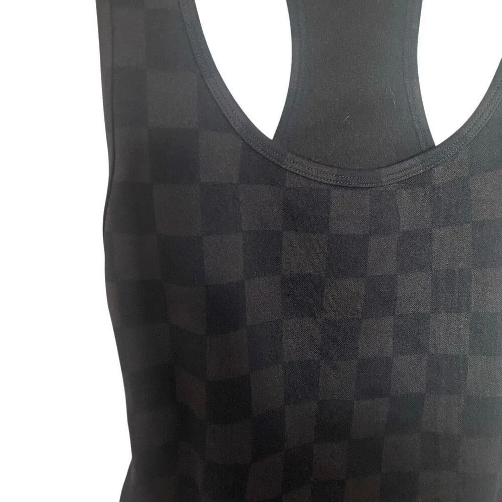 Forever 21 shorts jumpsuit small checkered sleeveless - Image 4