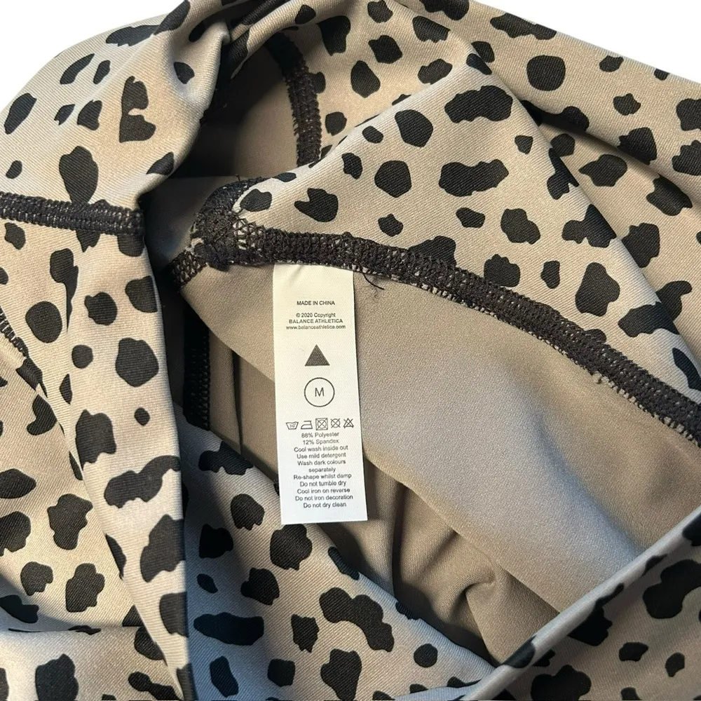 Balance Athletica Vitality Ascend Legging Snow Leopard Size M Gray and Black New - Image 7
