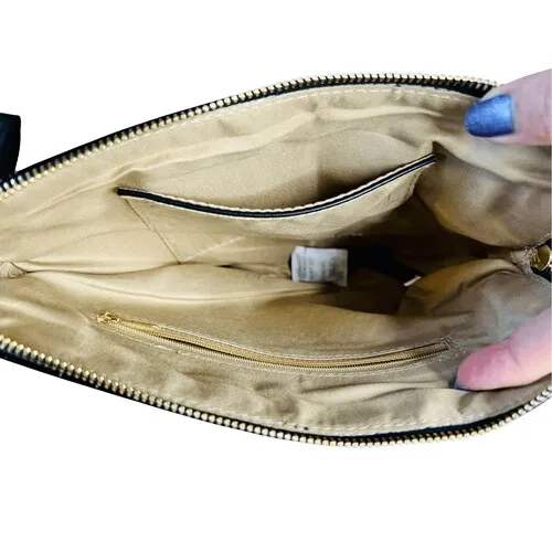 Marciano Black Patent Leather Faux Crocodile Envelope Clutch Handbag NWOT‎ - Image 2