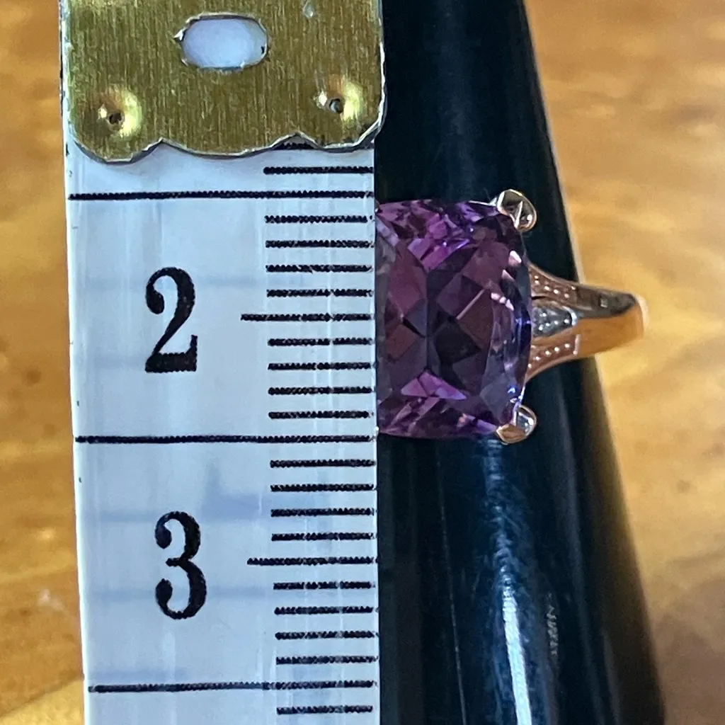 Moroccan Amethyst Sterling Silver Ring Purple - Image 7