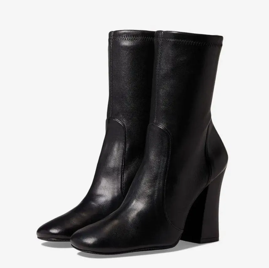 Stuart Weitzman Curveblock High Heel Booties in Black, Size 8 New $650 SOLD OUT! - Image 12