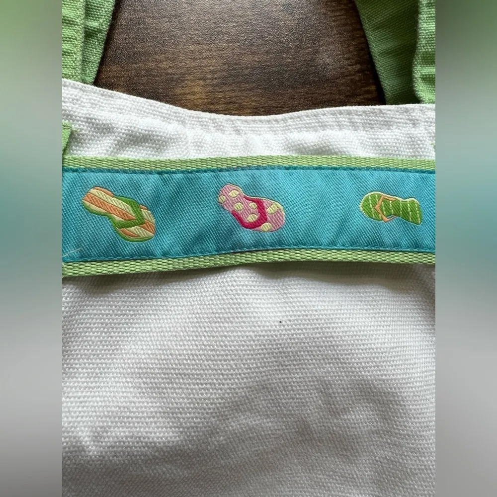 Ladies canvas flip flop belt handbag - Image 6