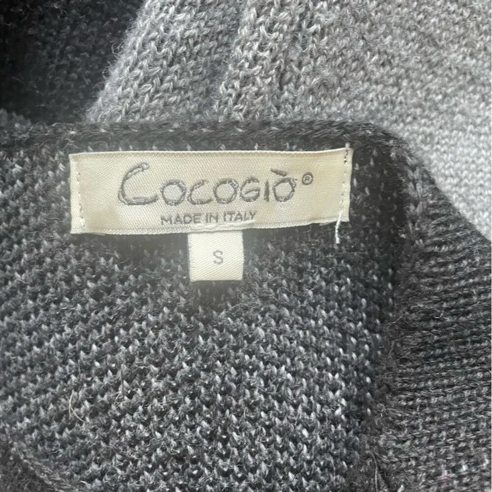 Cocogio Italian Wool Blend Colorblock Coatigan Long Cardigan Women’s Size Small Gray - Image 7