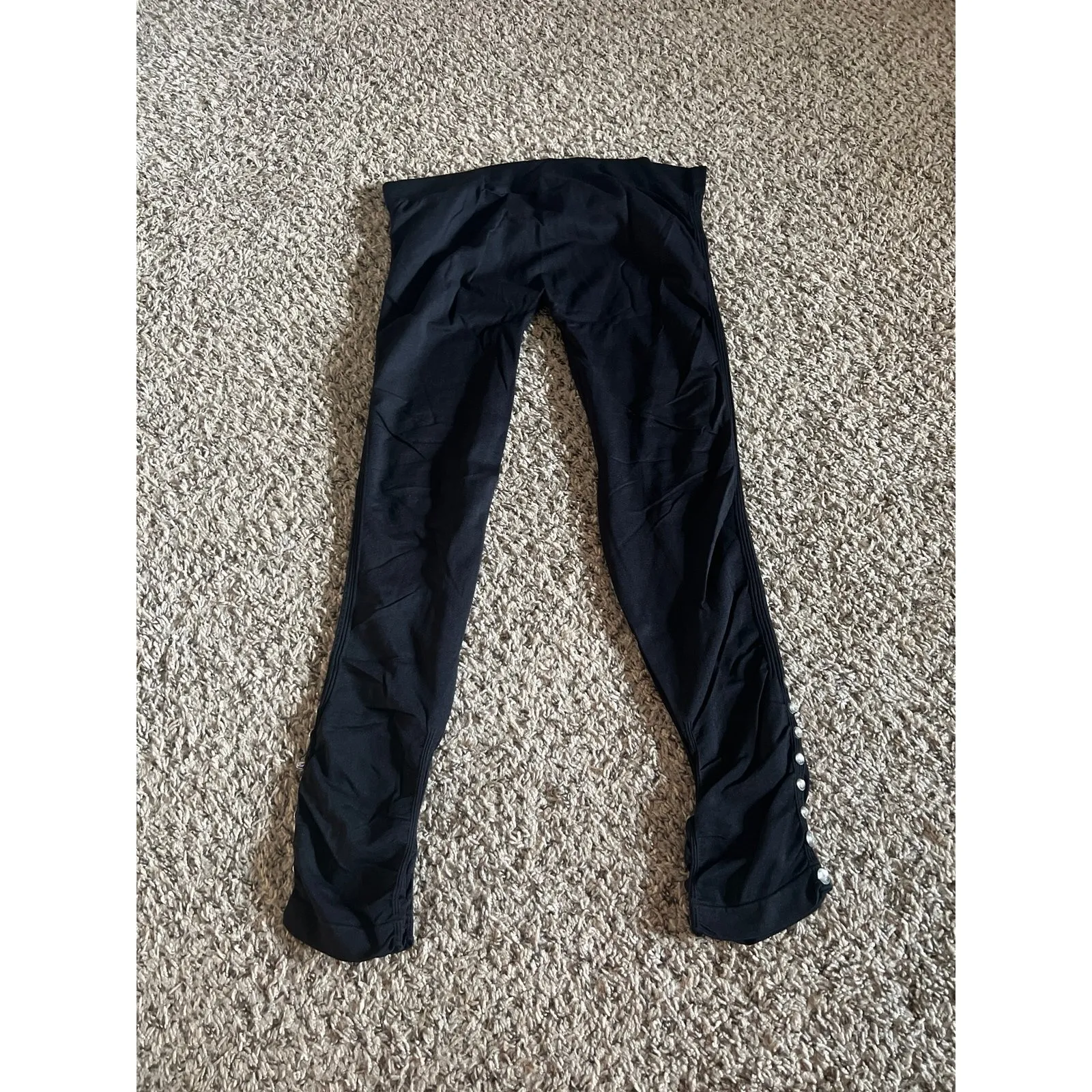 Soho Lady Women's‎ Black with rhinestones on the side capri tights size plus(XL) - Image 6