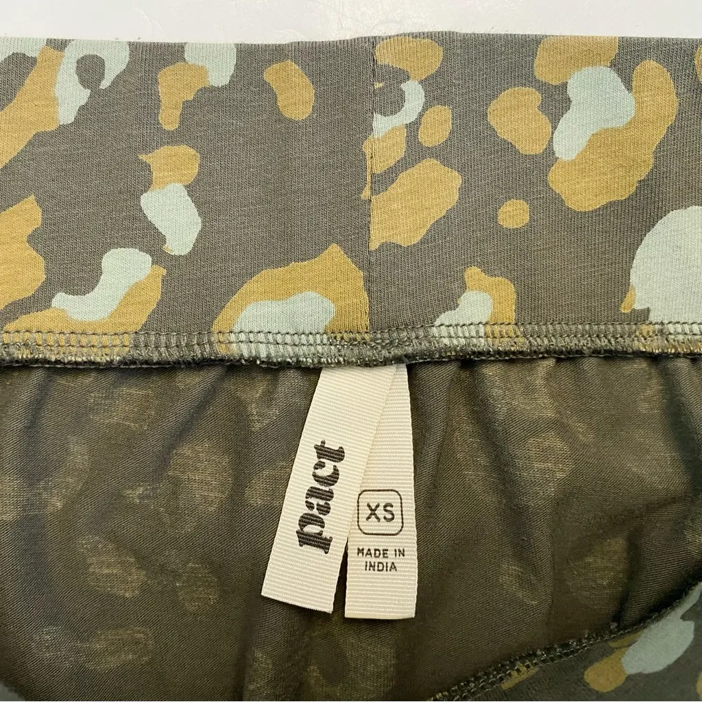 Pact Fit and Flare Skirt Green Animal Print Organic Cotton X-Small XS - Image 7