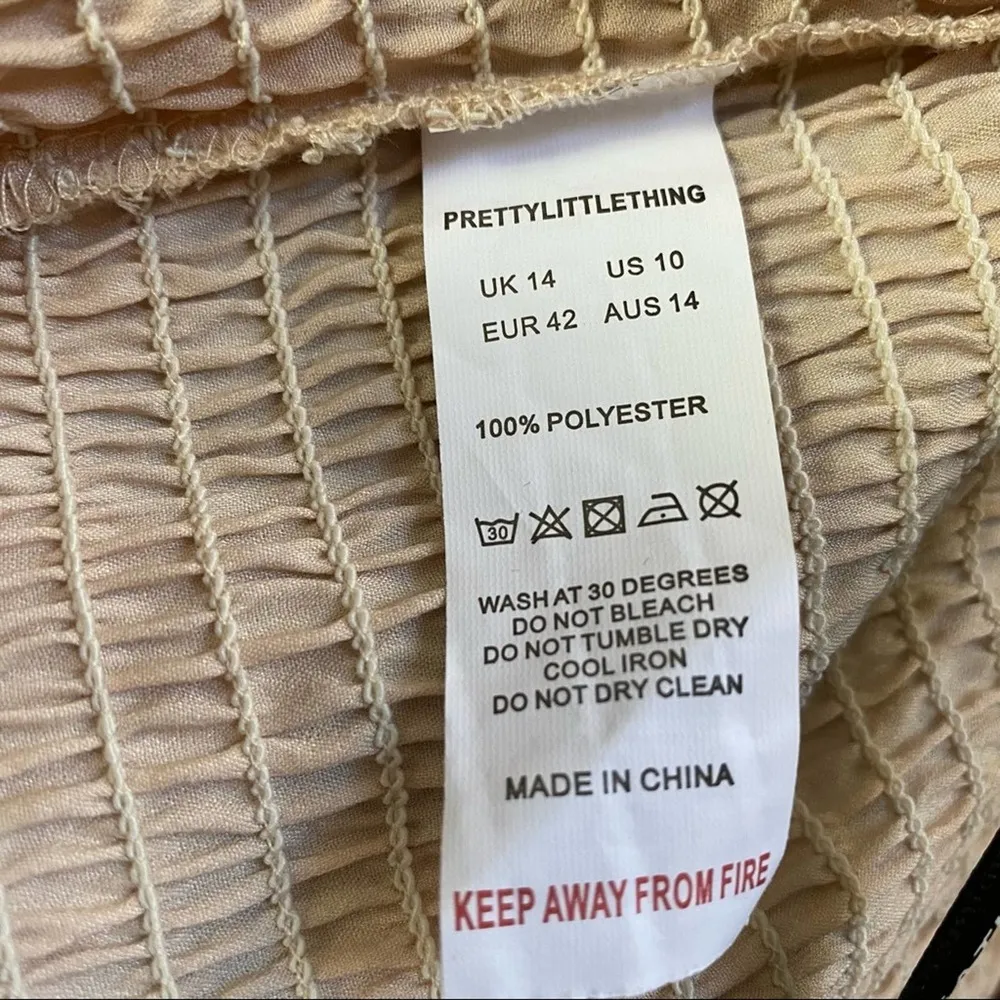 Pretty Little Thing Blush Bardot Crop Top Size 10 - Image 6