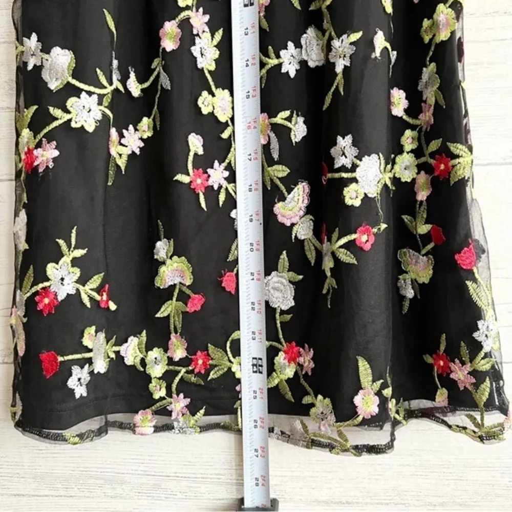 Urban Outfitters Kimchi Blue Floral Embroidered Overlay Shift Dress - Image 13